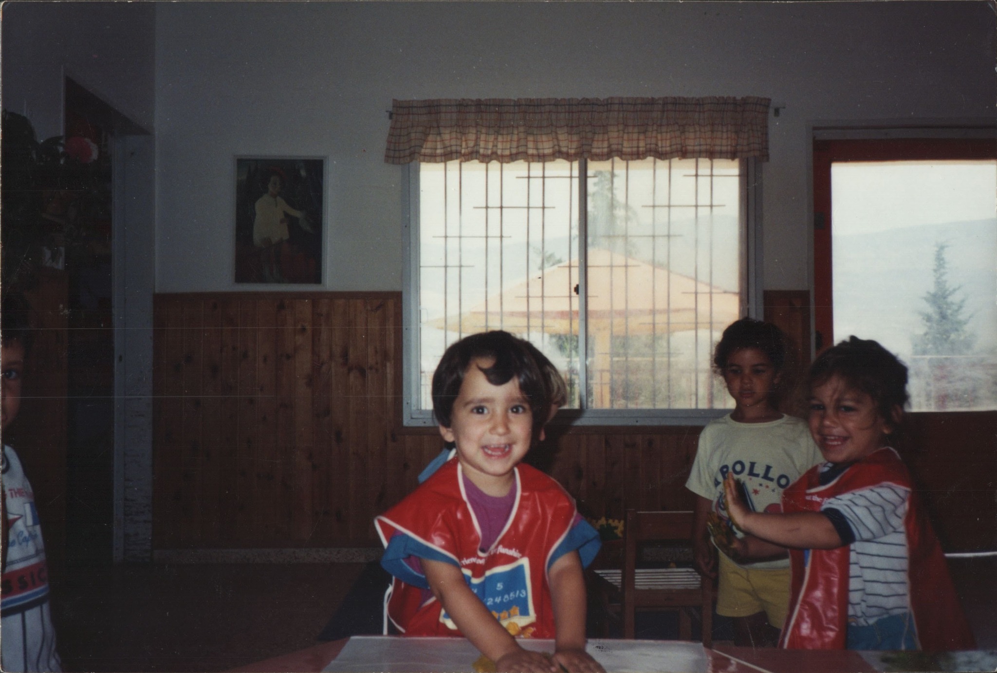Childhood family photograph at home